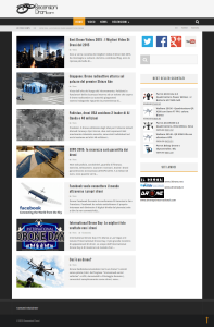 L'Homepage di RecensioniDroni nella sua prima veste grafica. Siamo nell'Aprile 2015
